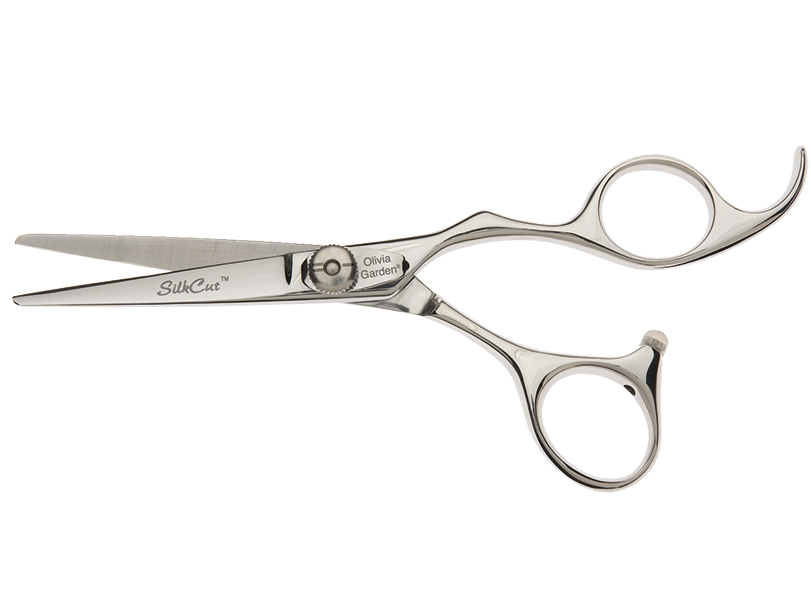 Kadeřnické nůžky Olivia Garden SilkCut Shear 5,5" - stříbrné (5.50) + dárek zdarma