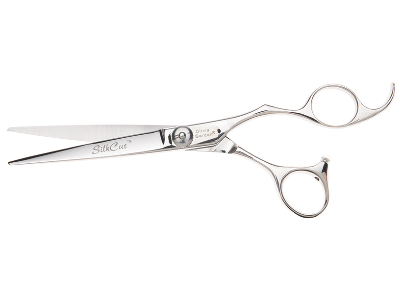 Kadeřnické nůžky Olivia Garden SilkCut Shear 6,5" - stříbrné (6.50) + dárek zdarma