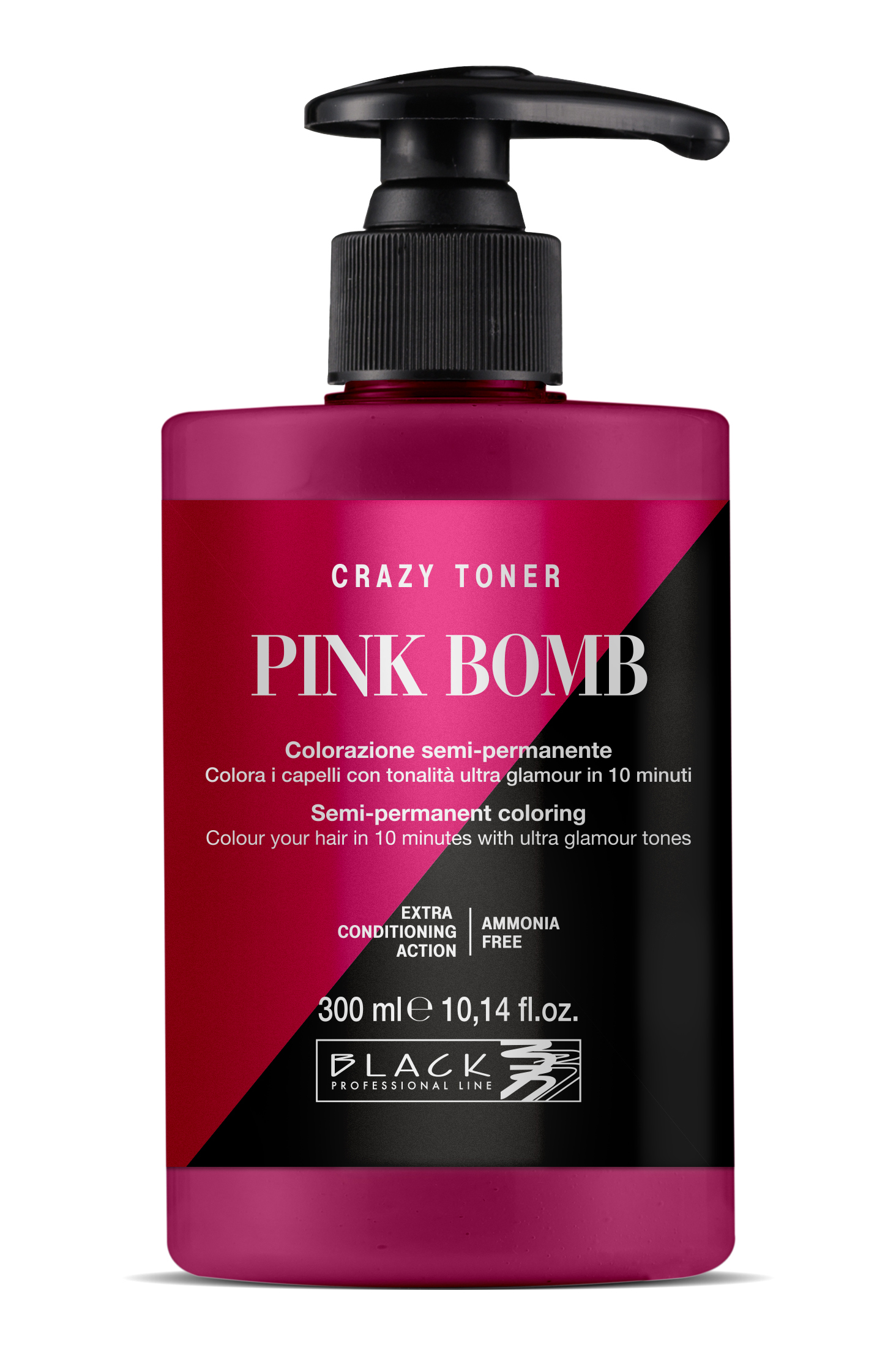 Barevný toner na vlasy Black Professional Crazy Toner - Pink Bomb (růžový) (154014) + DÁREK ZDARMA