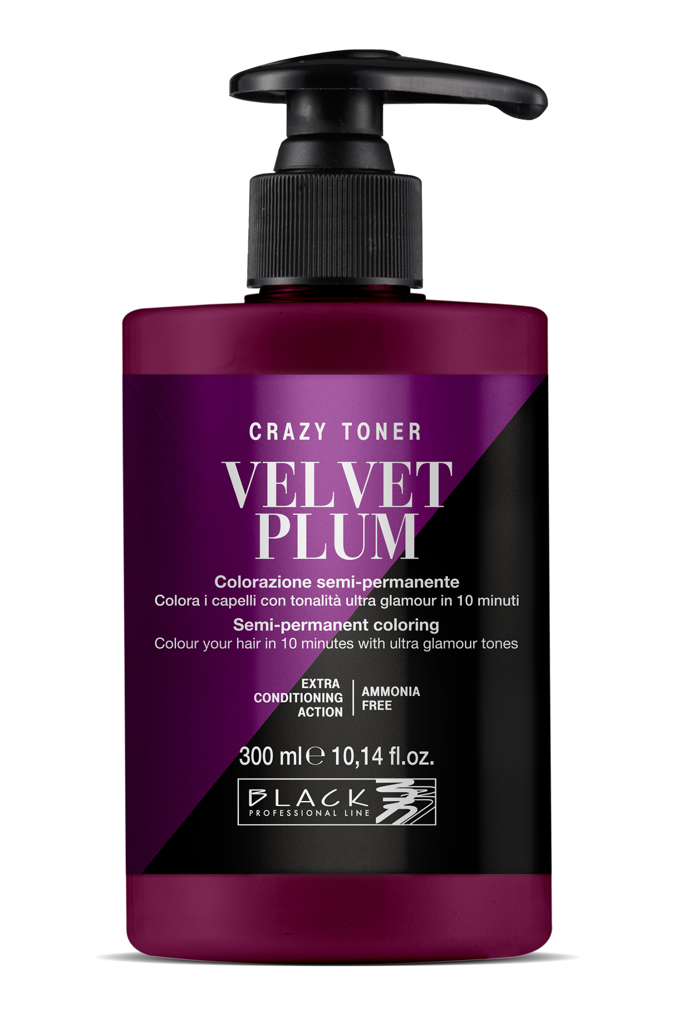 Barevný toner na vlasy Black Professional Crazy Toner - Velvet Plum (švestkový) (154015) + DÁREK ZDARMA