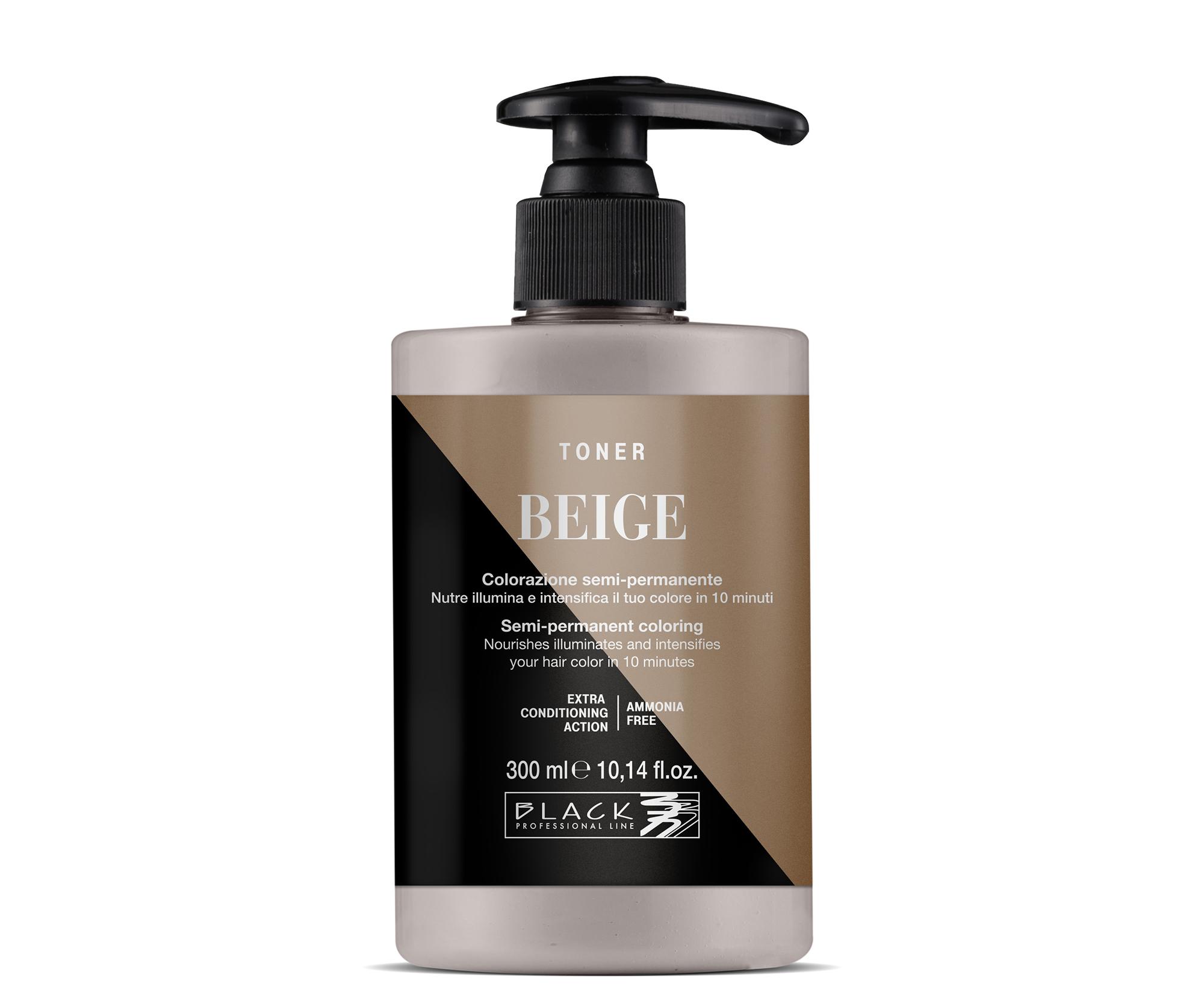 Ošetřující toner pro zvýraznění barvy Black Professional Toner Beige - béžový, 300 ml (154024) + dárek zdarma