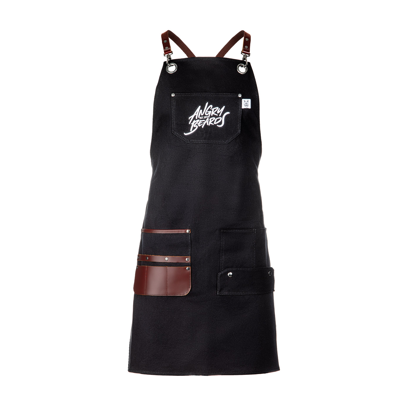 Kadeřnická zástěra Angry Beards Barber Apron - černá (BARBER-APRON) + DÁREK ZDARMA