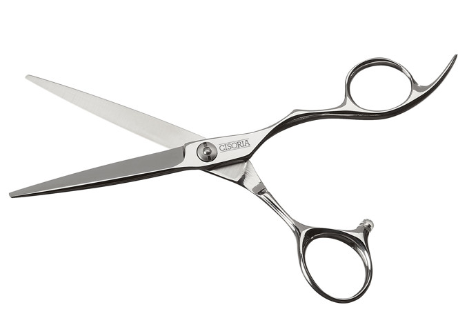 Kadeřnické nůžky Sibel Cisoria Class O55 5,5" stříbrné (7098255) + dárek zdarma