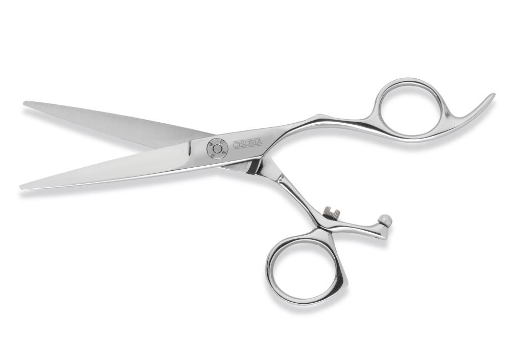 Kadeřnické nůžky Sibel Cisoria Luxury OEW550 5,5" - stříbrné (7097855) + DÁREK ZDARMA