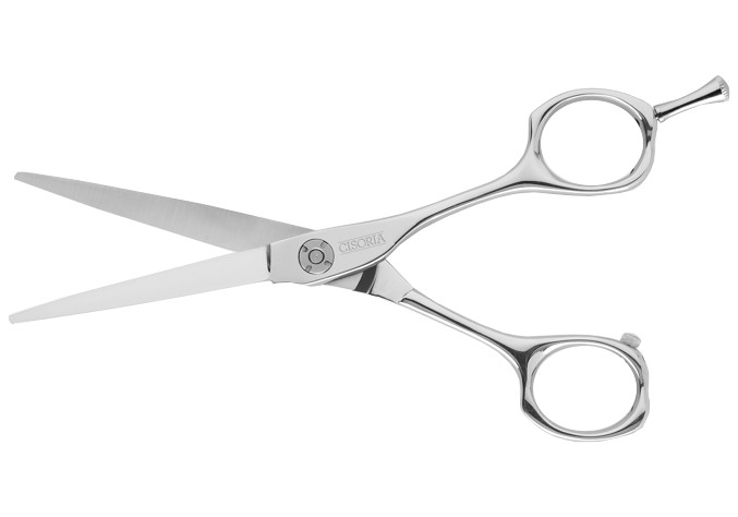 Kadeřnické nůžky Sibel Cisoria Luxury S550 5,5" - stříbrné (7097455) + DÁREK ZDARMA