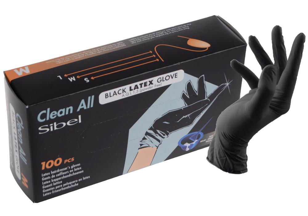 Latexové rukavice pro kadeřníky Sibel Clean All 100 ks - M (093800155) + dárek zdarma