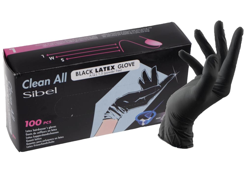 Latexové rukavice pro kadeřníky Sibel Clean All 100 ks - L (093800156) + DÁREK ZDARMA