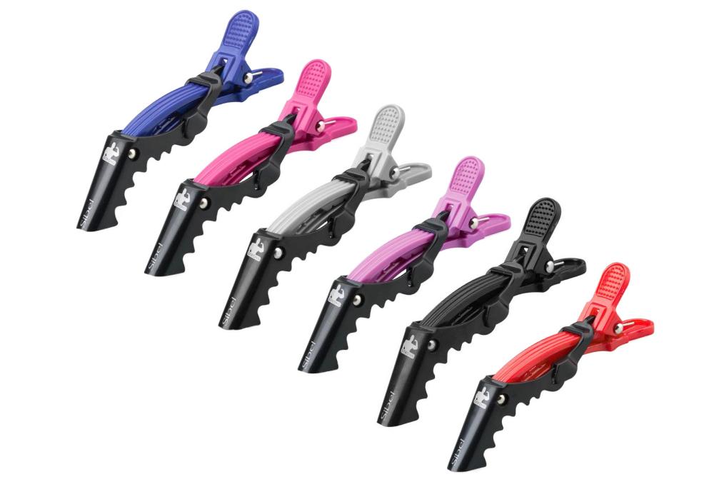 Klipsy do vlasů Sibel Strong - 9 cm, barevné, 6 ks (934096260)