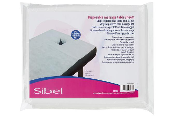 Jednorázový povlak na masážní stůl Sibel 10 ks - 200 x 80 cm (7420218) + dárek zdarma