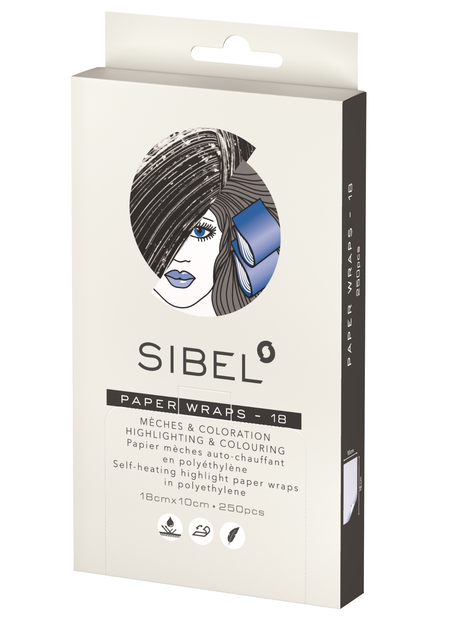 Papírky na melír Sibel High-Light 10 x 18 cm - 250 ks (4332031) + dárek zdarma