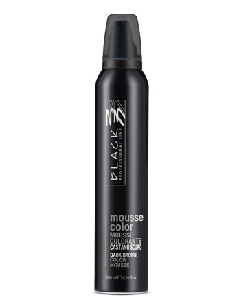 Barevné pěnové tužidlo Black Mousse Color - 200 ml, tmavě hnědá (03211) + dárek zdarma