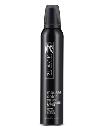 Barevné pěnové tužidlo Black Mousse Color - 200 ml, hnědá (03209) + dárek zdarma