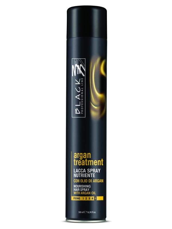 Lak na vlasy s maximální fixací Black Argan Treatment - 500 ml (03026) + dárek zdarma