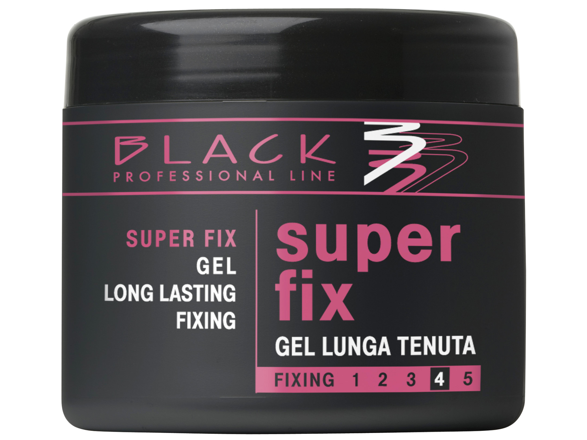 Extra silně tužící gel na vlasy Black Super Fix - 500 ml (01107) + dárek zdarma