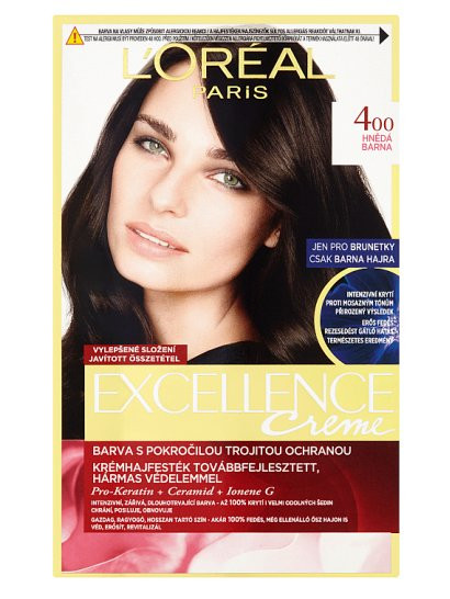 Permanentní barva Loréal Excellence 400 hnědá - L’Oréal Paris + dárek zdarma