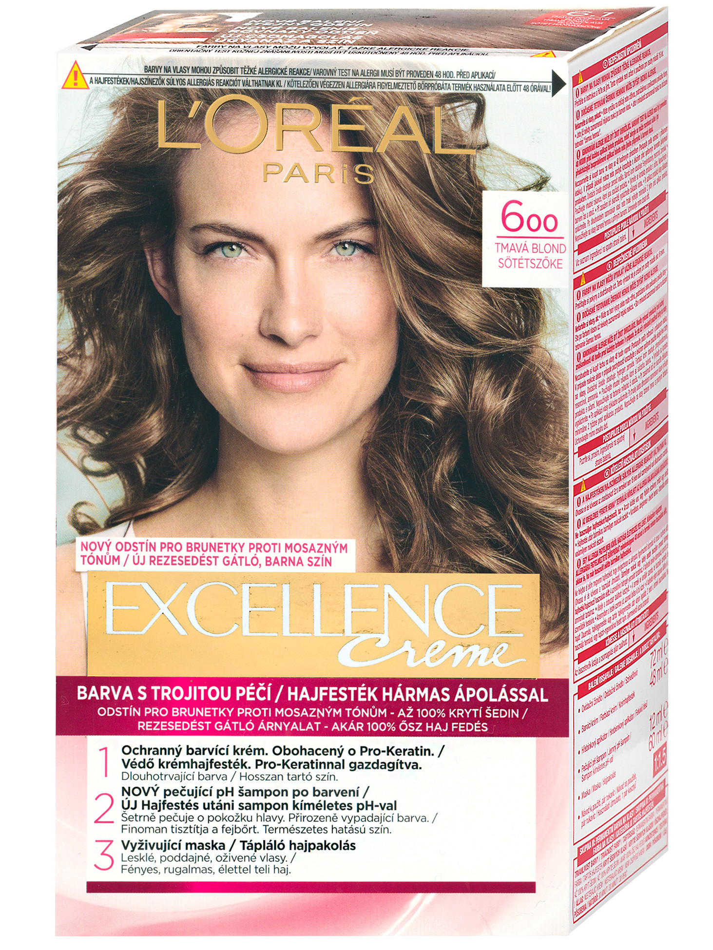 Permanentní barva Loréal Excellence 600 tmavá blond - L’Oréal Paris + dárek zdarma