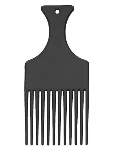 Hřeben na kudrnaté vlasy/afro Sibel - černý (8418551)