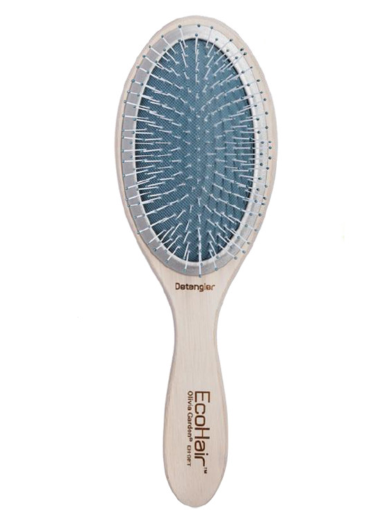 Bambusový oválný kartáč na vlasy Olivia Garden EcoHair Detangler EH-DET + dárek zdarma