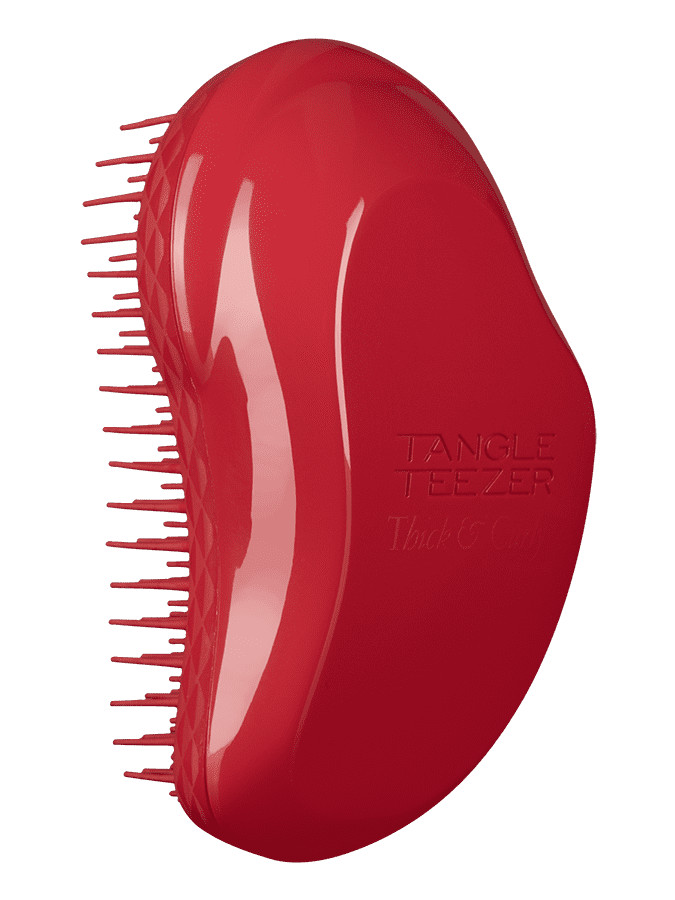 Kartáč na rozčesávání vlasů Tangle Teezer Thick and Curly - červený (TT0026) + dárek zdarma