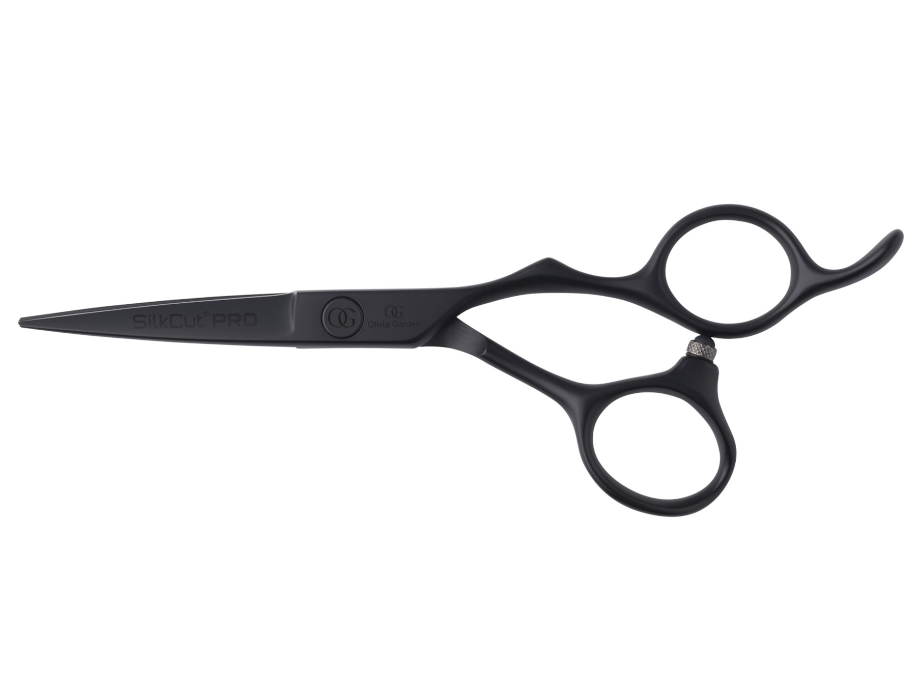 Kadeřnické nůžky Olivia Garden SilkCut Pro Matt Black - 5" (PRO5.00) + dárek zdarma