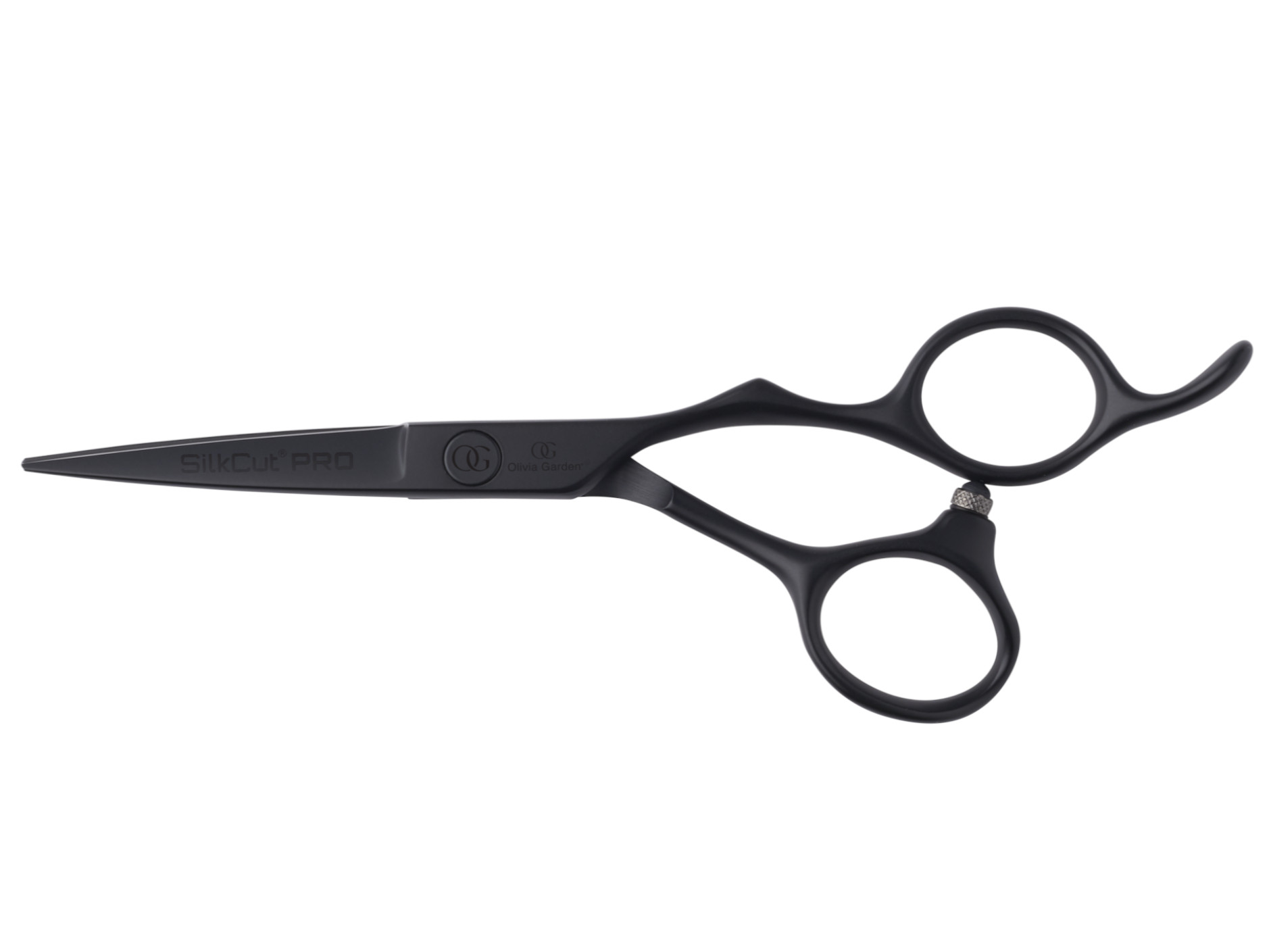 Kadeřnické nůžky Olivia Garden SilkCut Pro Matt Black - 5,75" (PRO5.75) + DÁREK ZDARMA