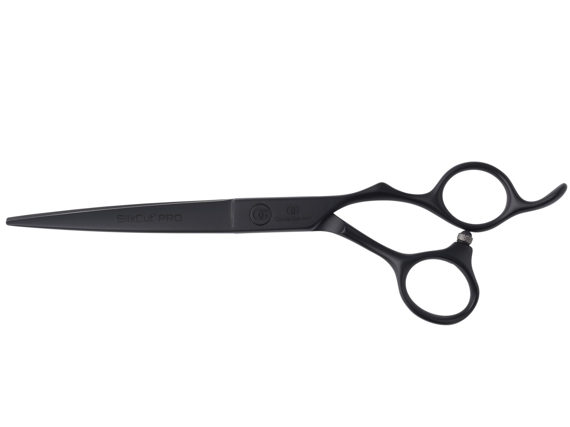 Kadeřnické nůžky Olivia Garden SilkCut Pro Matt Black - 6,5" (PRO6.50) + dárek zdarma