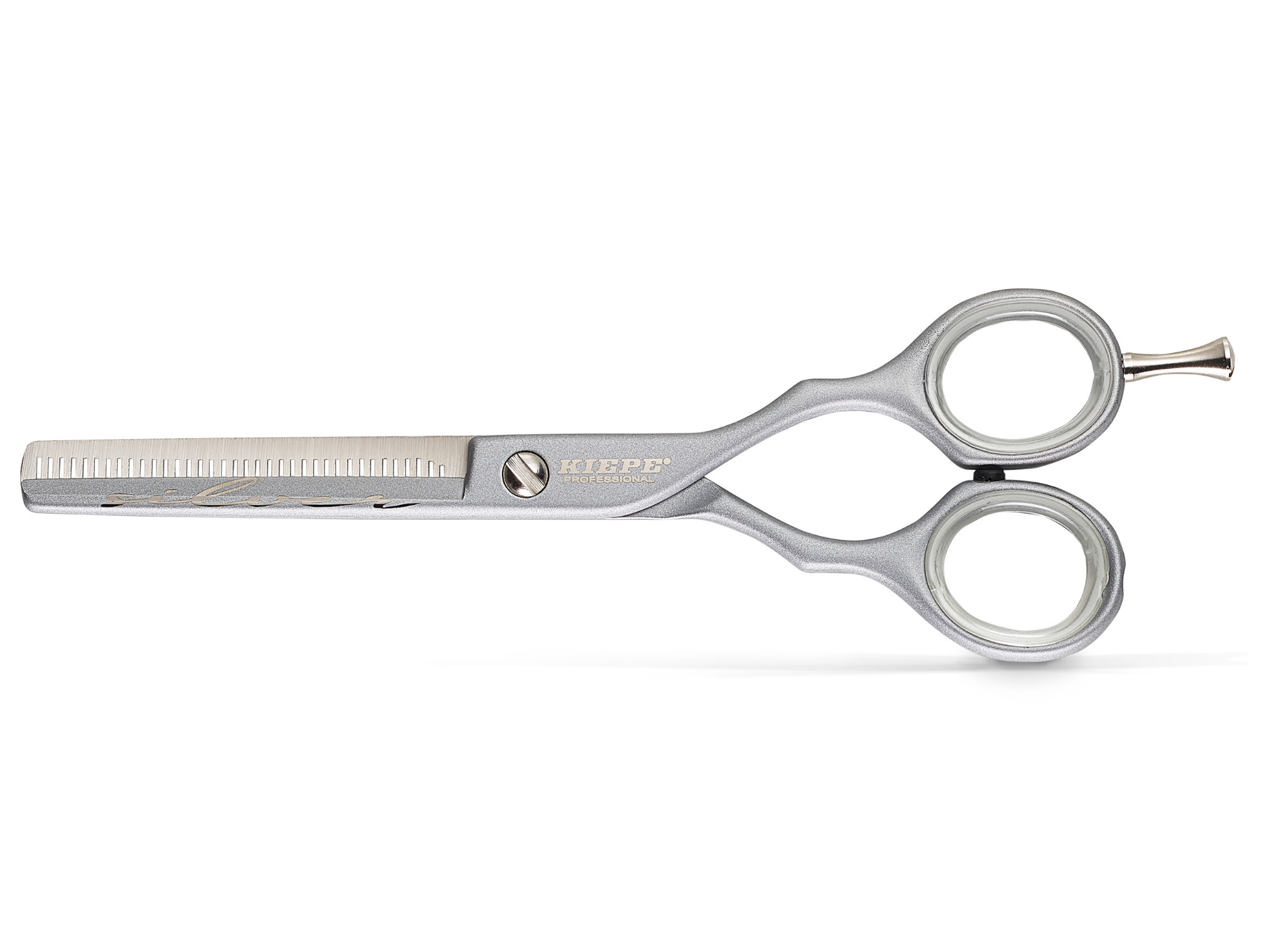 Efilační nůžky Kiepe Luxury Premium Silver 5,5" stříbrné, 38 zubů (2472/5.5) + dárek zdarma