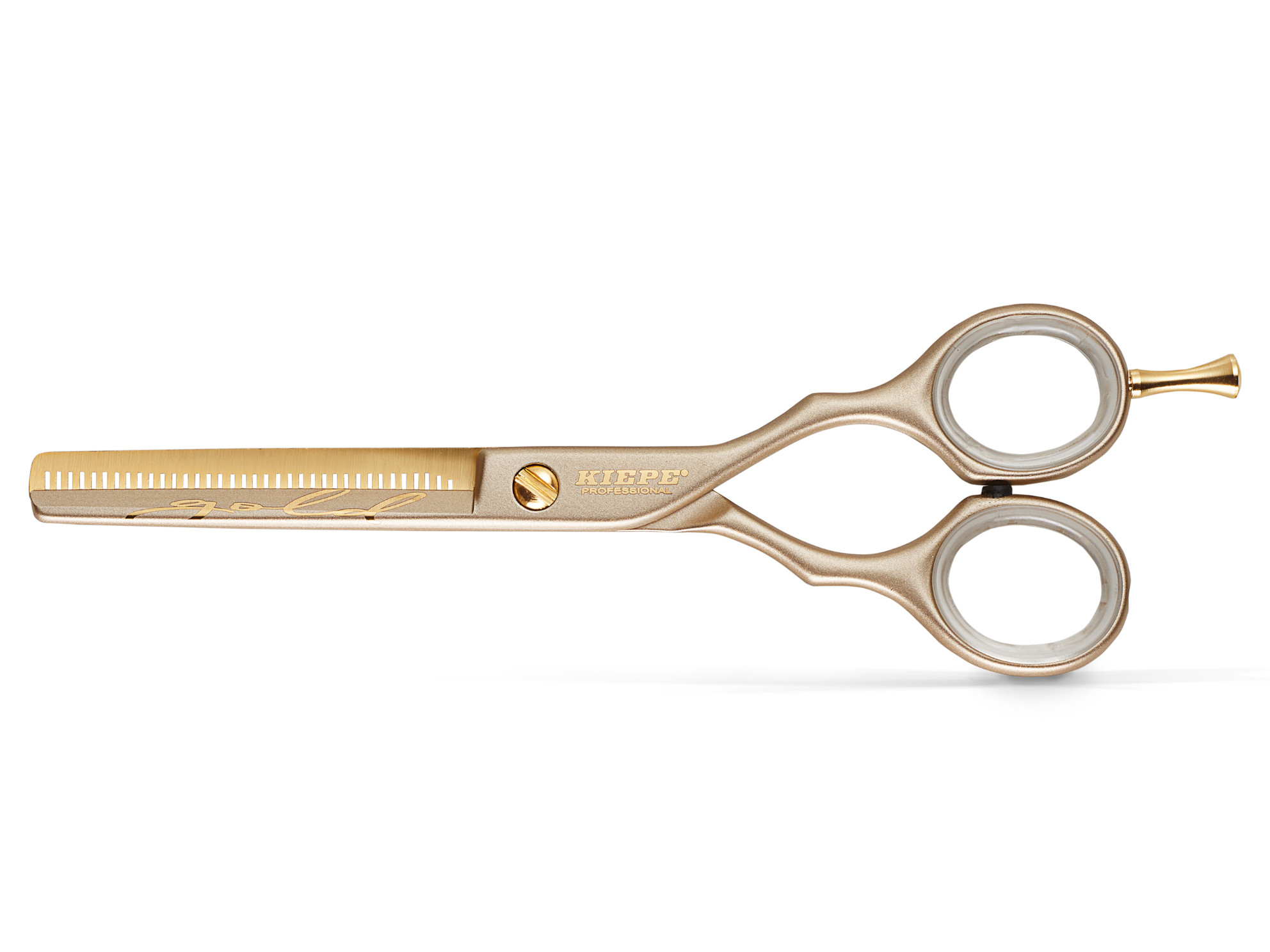 Efilační nůžky Kiepe Luxury Premium Gold 5,5" zlaté, 38 zubů (2471/5.5) + dárek zdarma