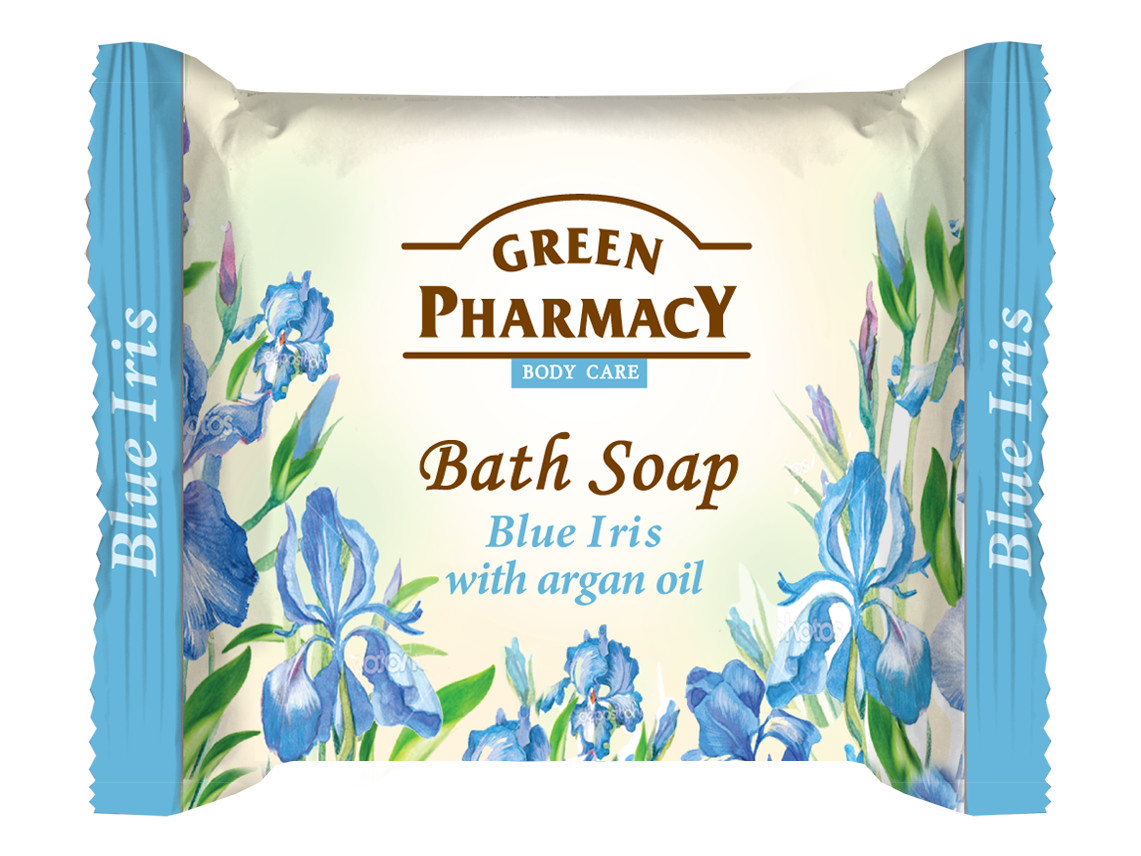 Toaletní mýdlo na ruce s arganovým olejem Green Pharmacy Blue Iris - 100 g