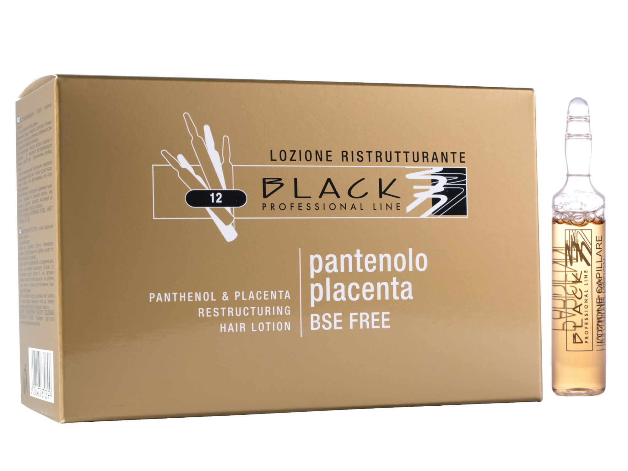 Ampulky k revitalizaci vlasů Black Panthenol a Placenta Hair Lotion (01078) + DÁREK ZDARMA