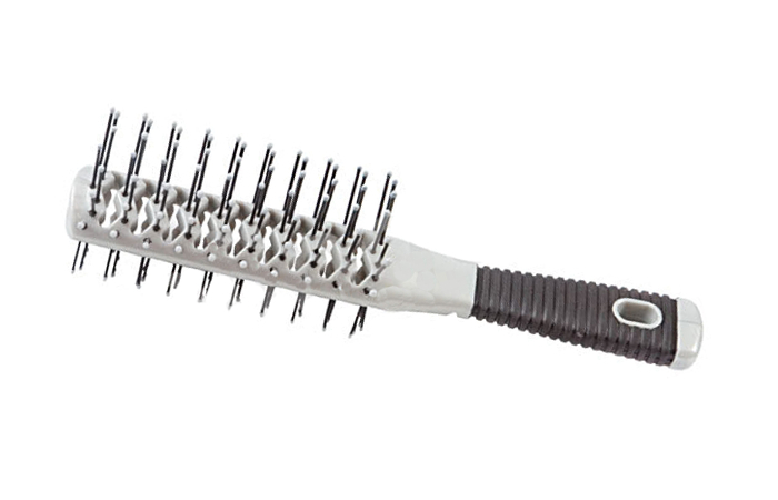 Oboustranný kartáč na vlasy Hairway - stříbrný (08001-32)