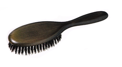 Dřevěný plochý kartáč na vlasy s kančími štětinami Keller 009 03 40 - 63 x 230 mm + dárek zdarma