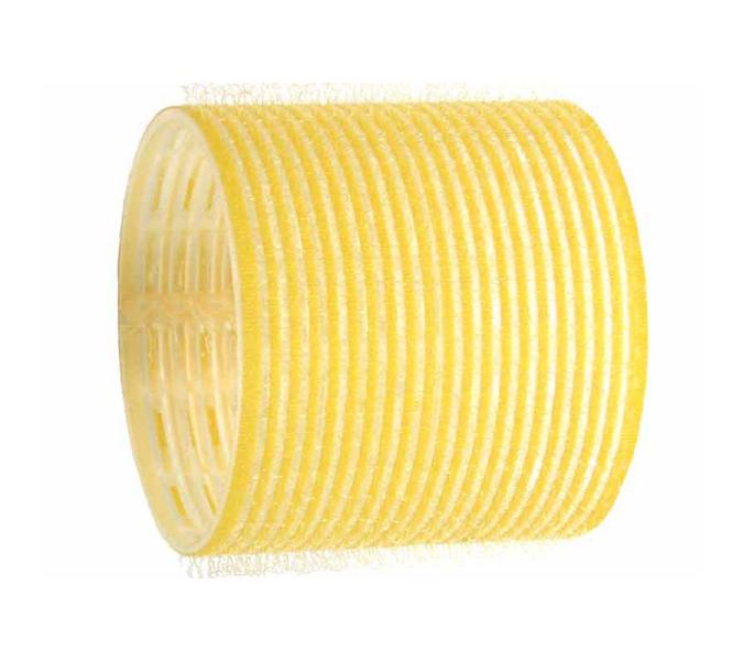 Natáčky na vlasy Duko Velcro pr.64 mm, 6 ks - samodržící, žluté (15/Ja)