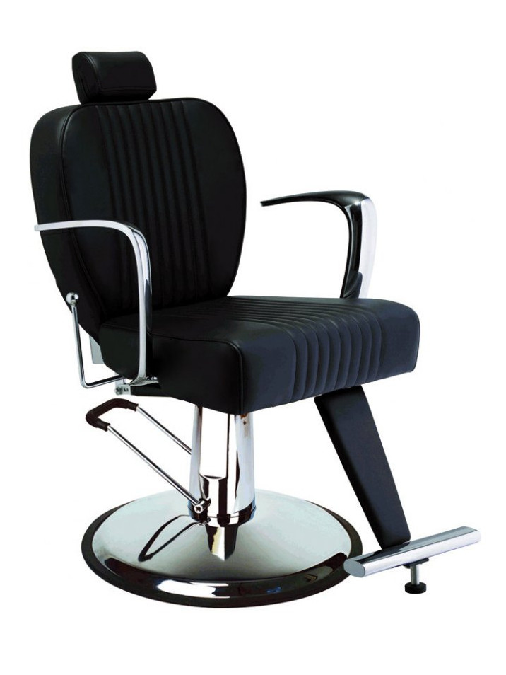 Kadeřnické pánské křeslo Hairway Lord - černé (56723-YD29) + dárek zdarma