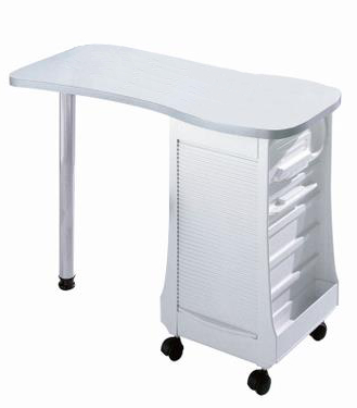 Manikúrní stolek s úložným prostorem Sibel - bílý (7310600) + DÁREK ZDARMA