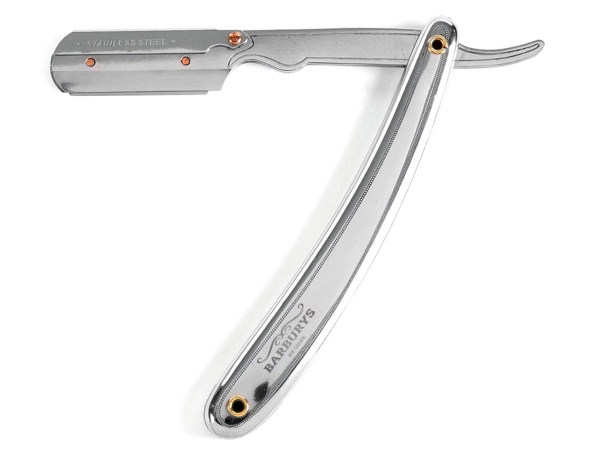 Břitva na holení vousů Sibel Barburys Gentleness Chrome - stříbrná (7750000) + dárek zdarma