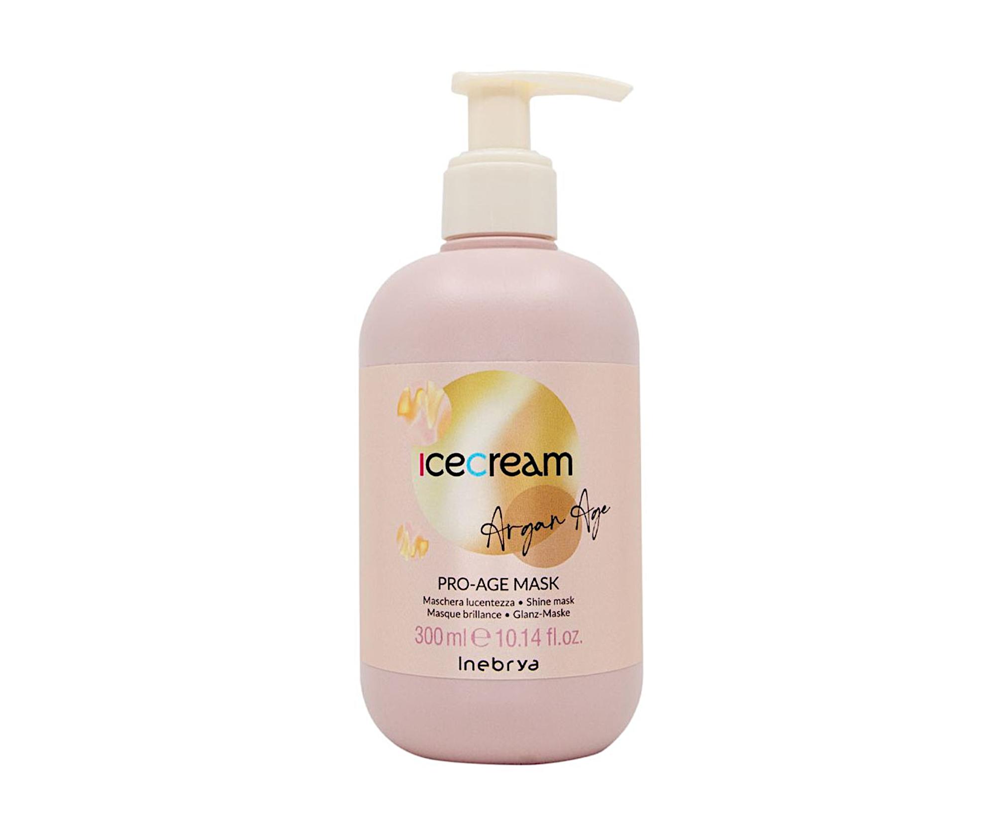 Maska pro zářivý lesk vlasů Inebrya Ice Cream Argan Age Pro-Age Mask - 300 ml (771026332) + dárek zdarma