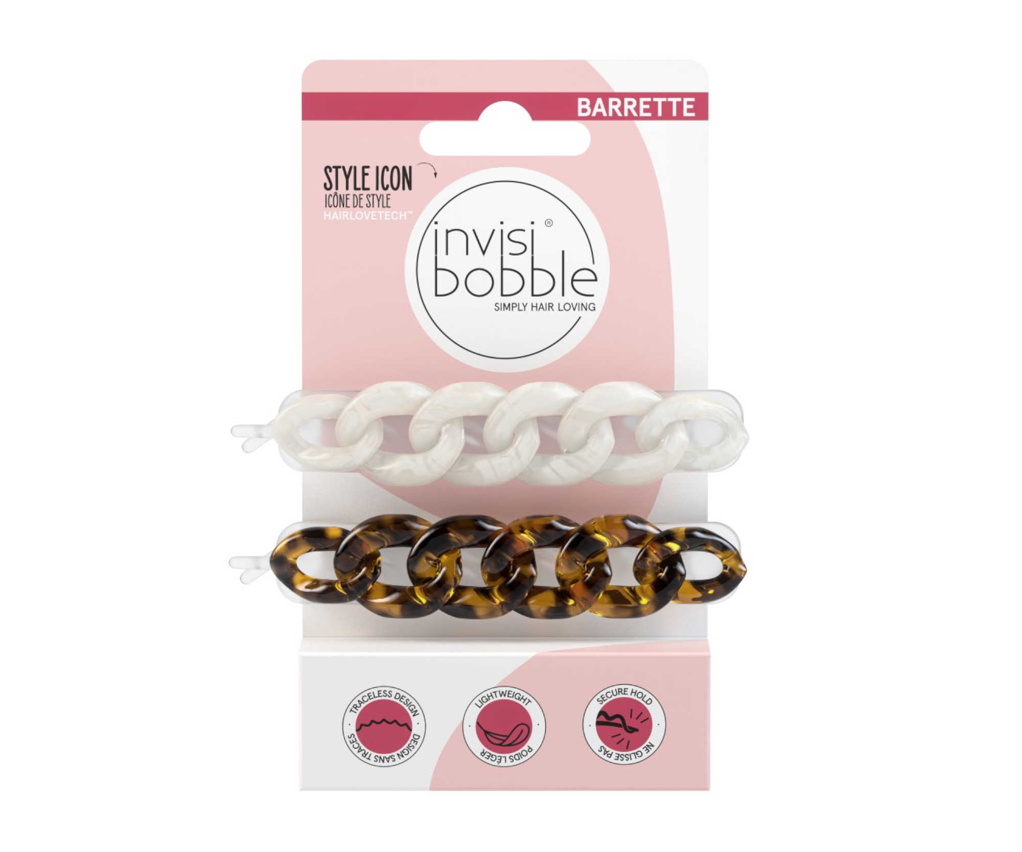 Sponky do vlasů Invisibooble Barrette Too Glam to Give a Damn - 2 ks - Invisibobble + dárek zdarma