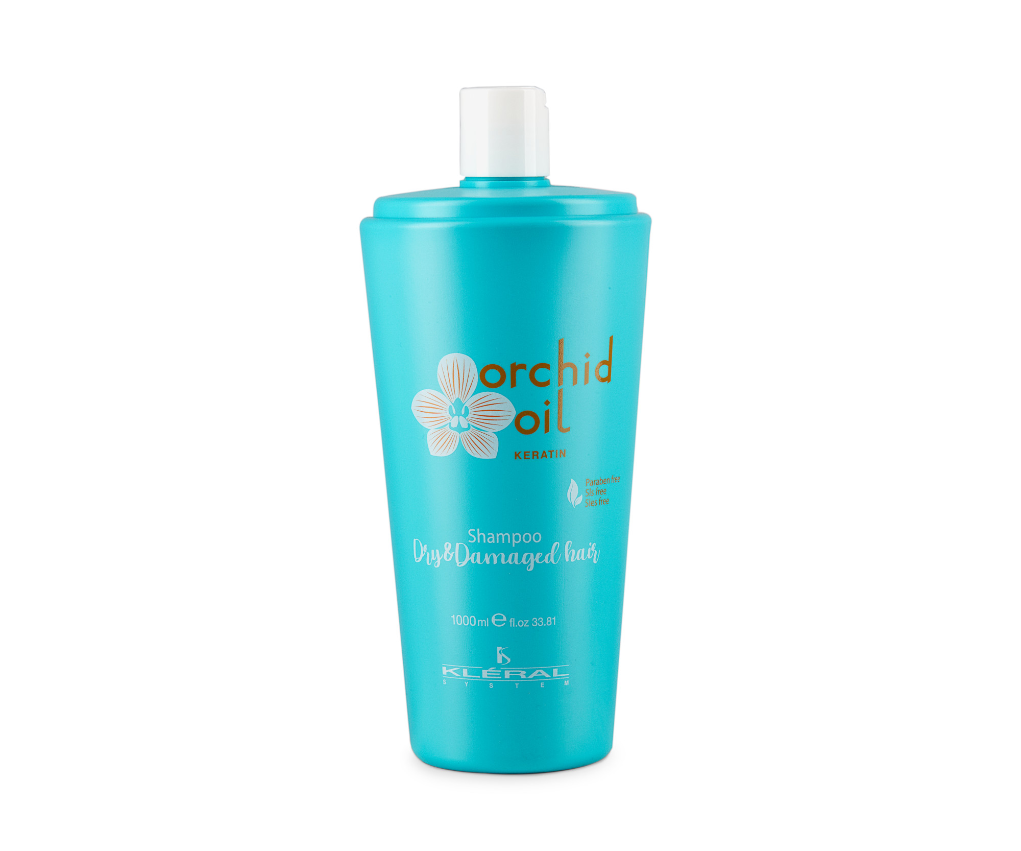 Šampon pro suché a lámavé vlasy Kléral System Orchid Oil Keratin Dry  a  Damaged Hair - 1000 ml (197) + dárek zdarma