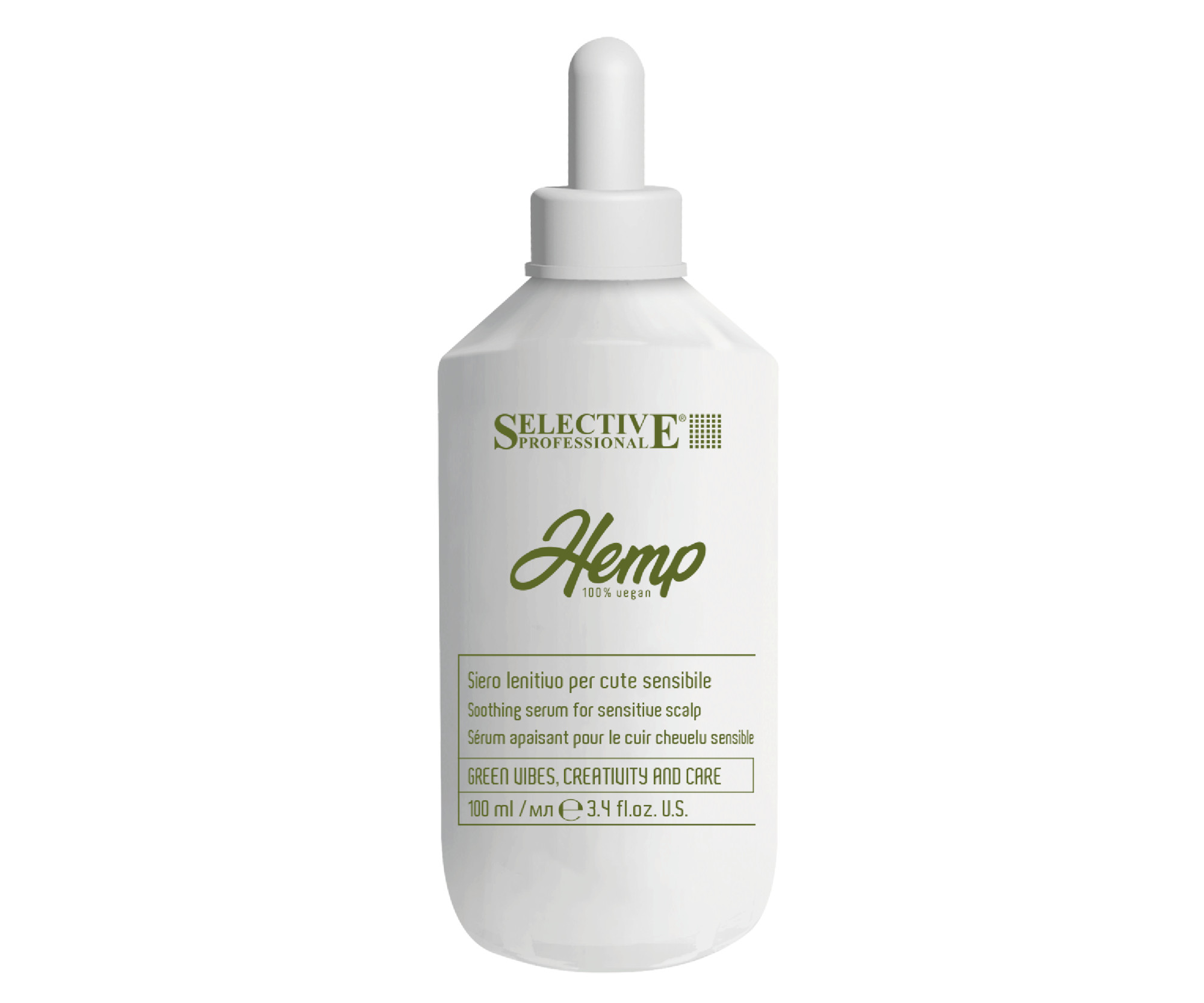 Bezoplachové zklidňující sérum pro citlivou pokožku hlavy Selective Professional Hemp Lenitive Soothing Serum - 100 ml + dárek zdarma