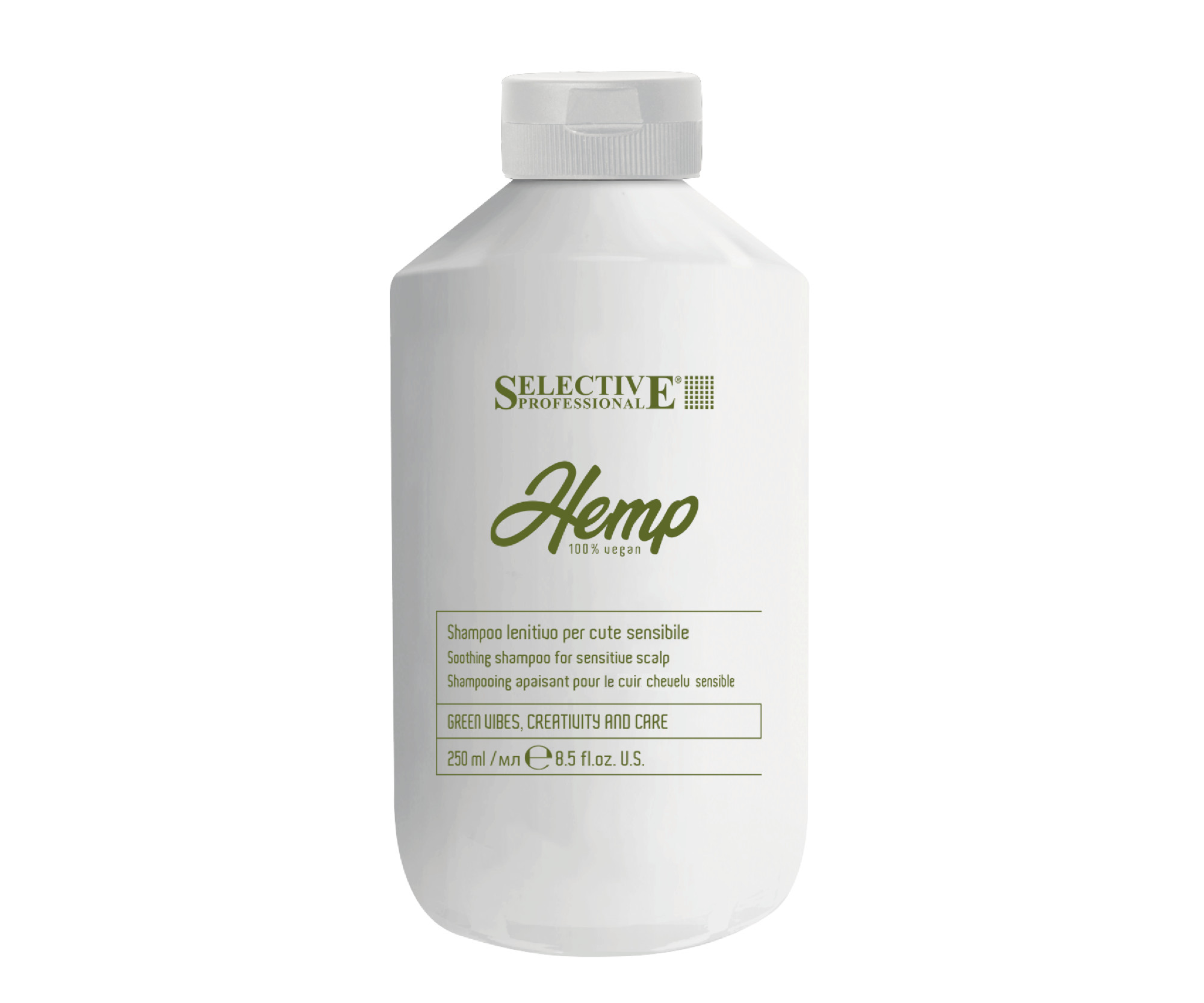Zklidňující šampon pro citlivou pokožku hlavy Selective Professional Hemp Shampoo Lenitive - 250 ml + dárek zdarma