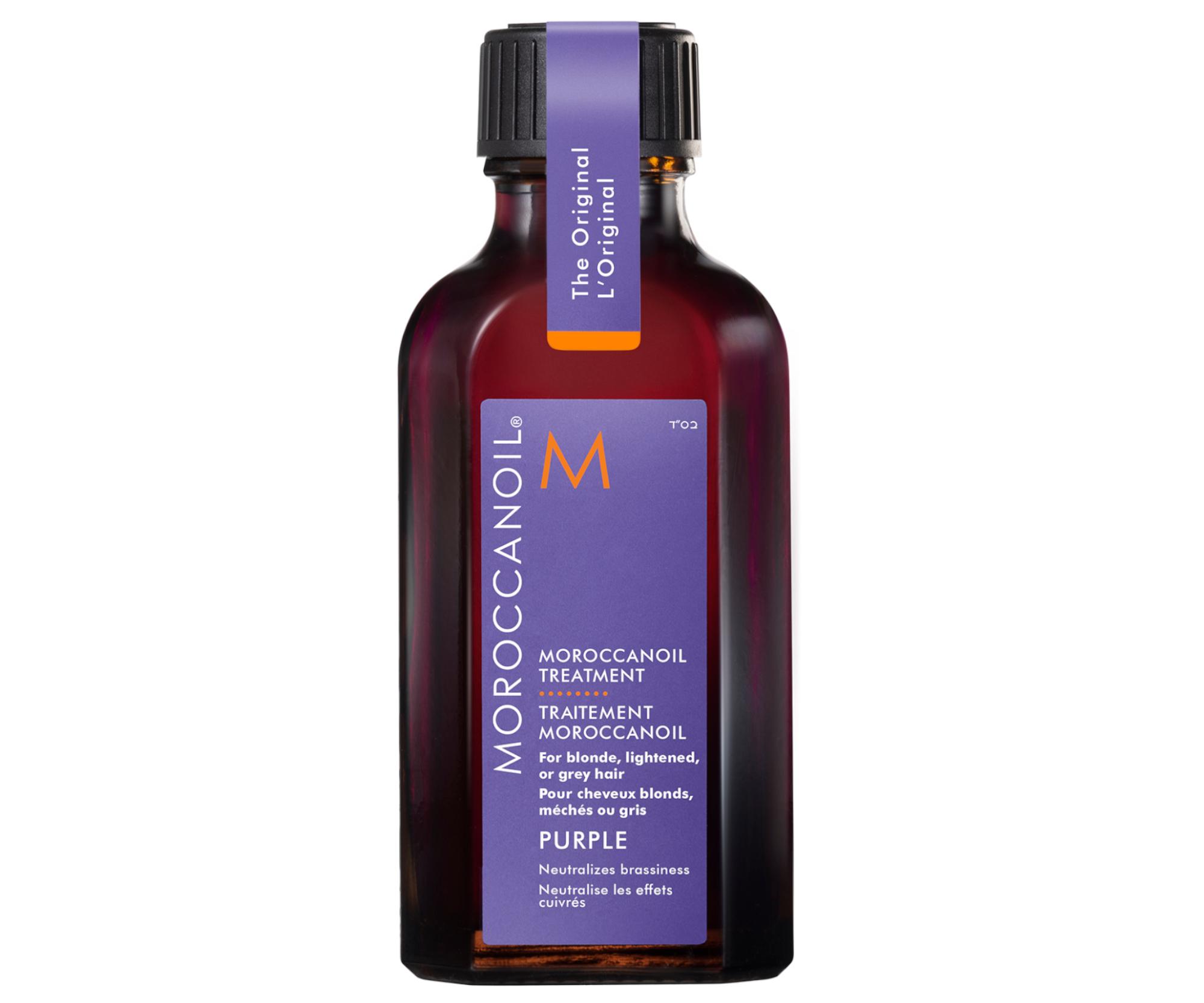 Lehká olejová péče s fialovými pigmenty Moroccanoil Treatment Purple - 50 ml + dárek zdarma