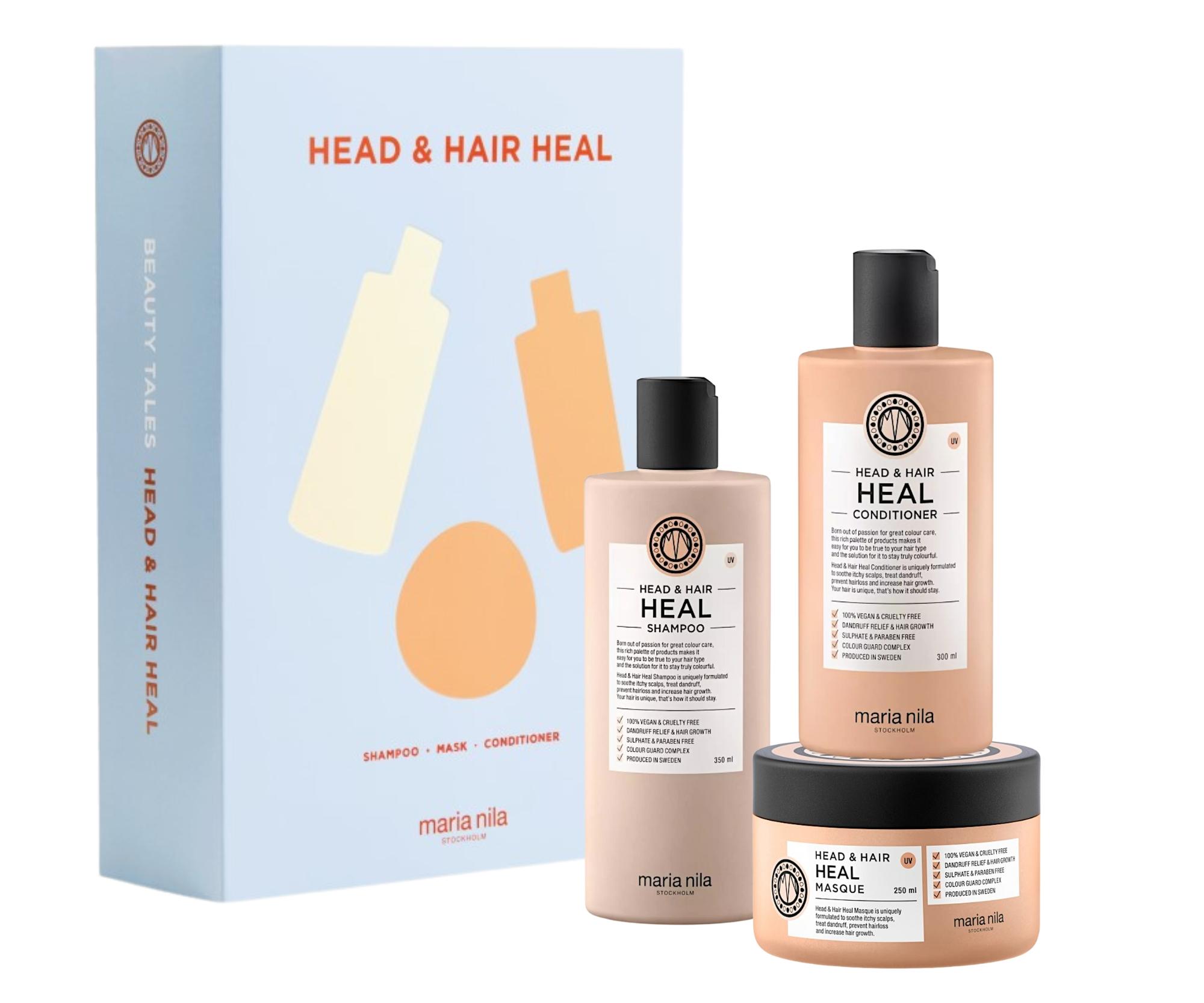 Dárková sada pro zdravou pokožku hlavy Maria Nila Head  a  Hair Heal + dárek zdarma