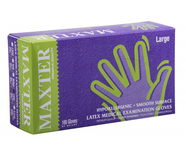 Latexové rukavice pro kadeřníky Maxter 100 ks - L (1323806227) - Batist + DÁREK ZDARMA