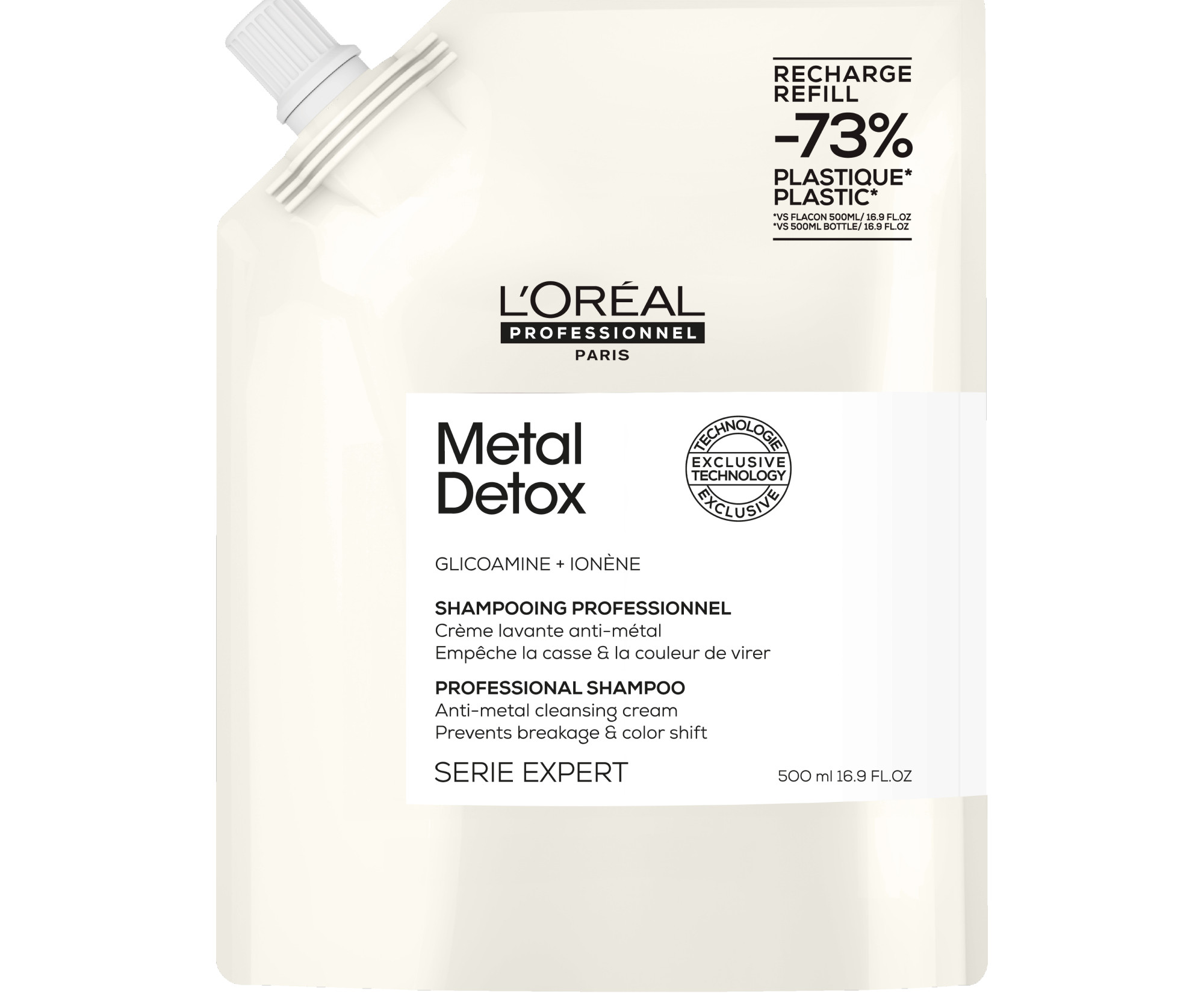 Šampon pro barvené a poškozené vlasy Loréal Professionnel Serie Expert Metal Detox - 500 ml, náhradní náplň - L’Oréal Professionnel + dárek zdarma
