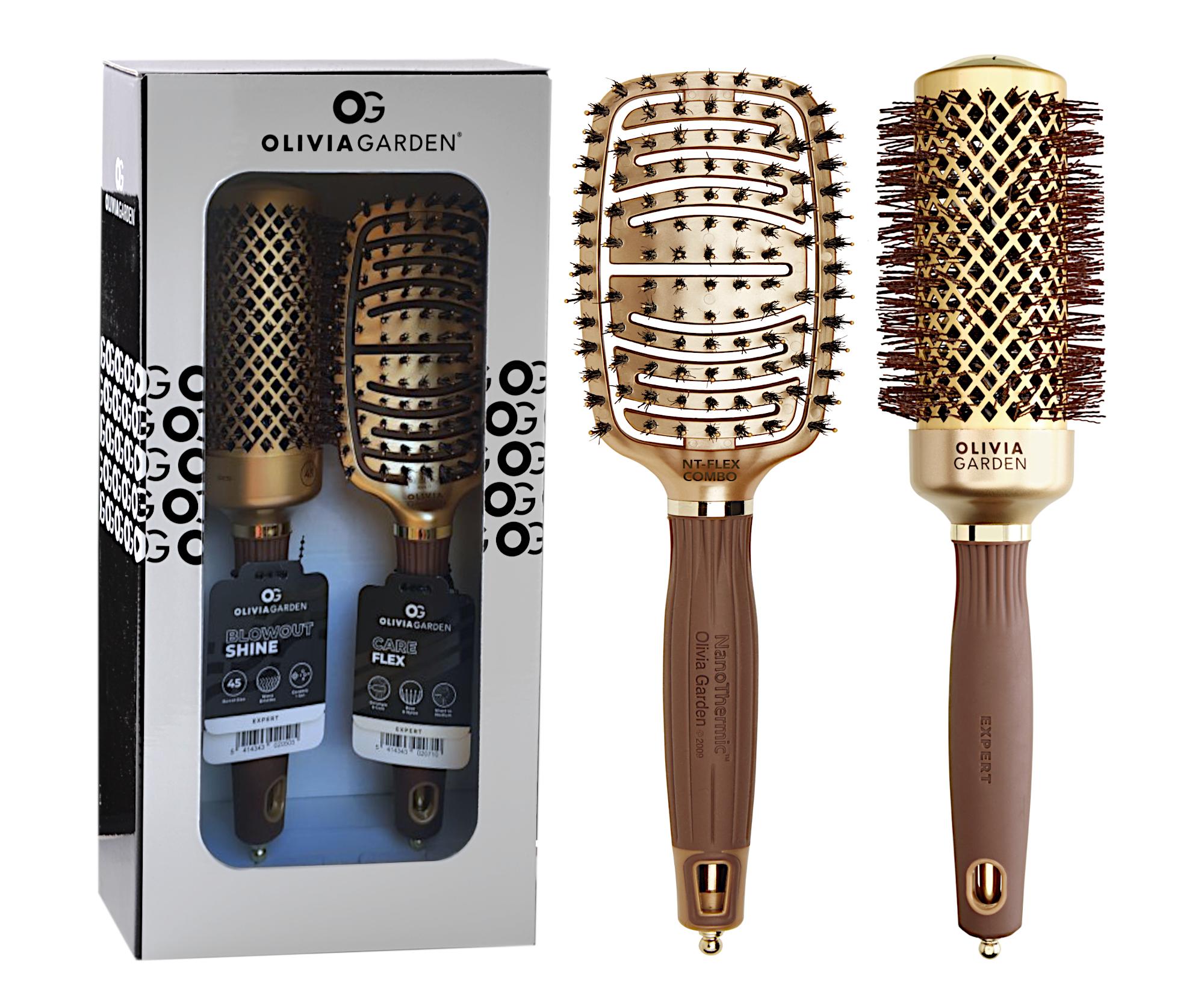 Dárková sada kartáčů na vlasy Olivia Garden Nanothermic Set (NT-KIT) + dárek zdarma
