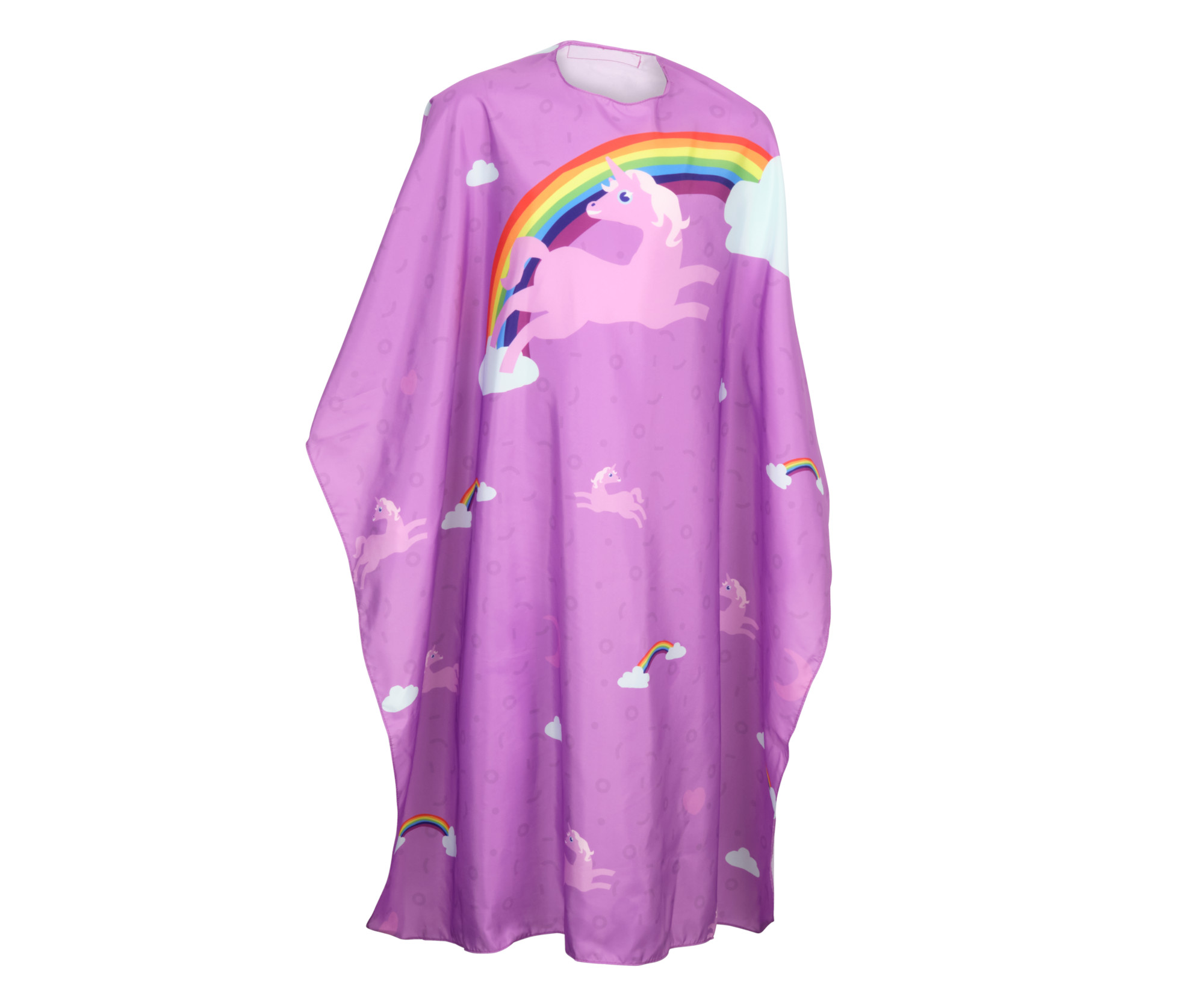 Dětská kadeřnická pláštěnka Olivia Garden - fialová, jednorožec (ID1718) + DÁREK ZDARMA