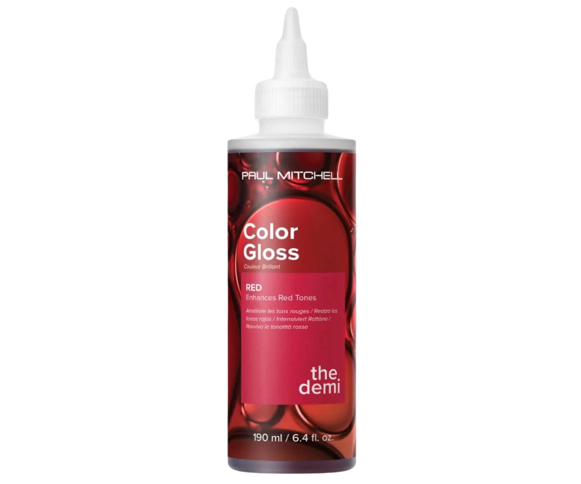 Barevný toner pro lesk a osvěžení barvy vlasů Paul Mitchell The Demi Color Gloss Red - 190 ml, červený + dárek zdarma