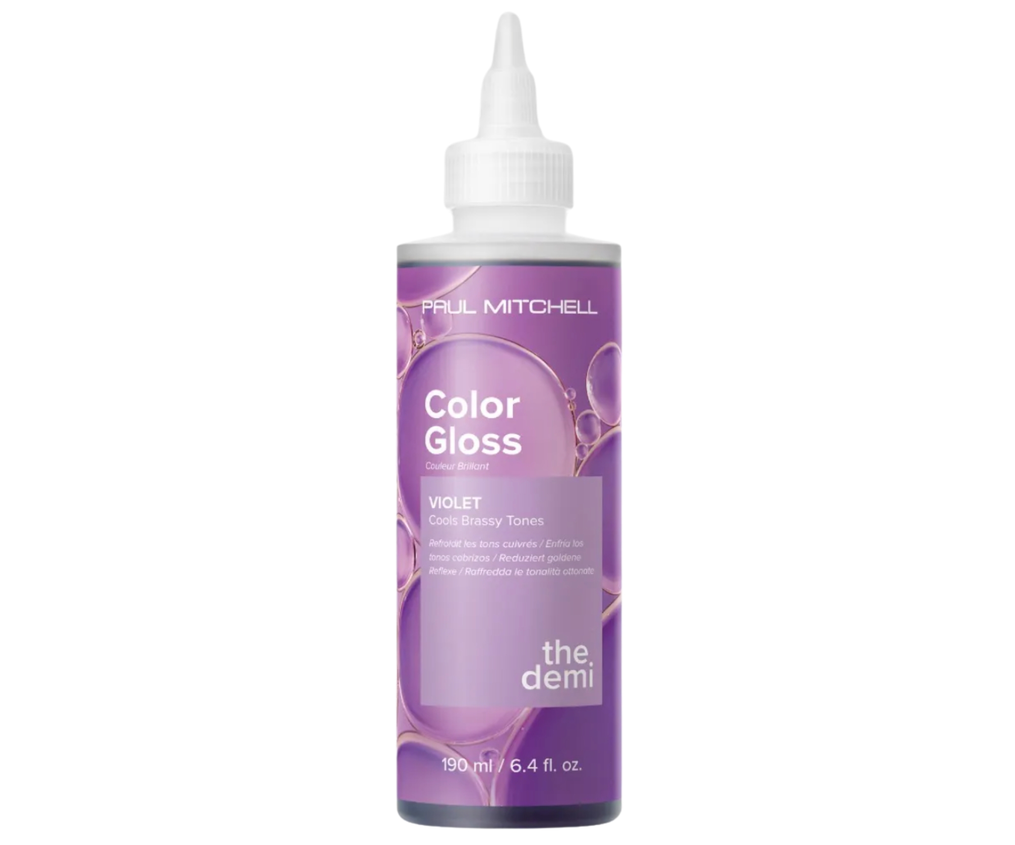 Barevný toner pro lesk a osvěžení barvy vlasů Paul Mitchell The Demi Color Gloss Violet - 190 ml, fialový + dárek zdarma