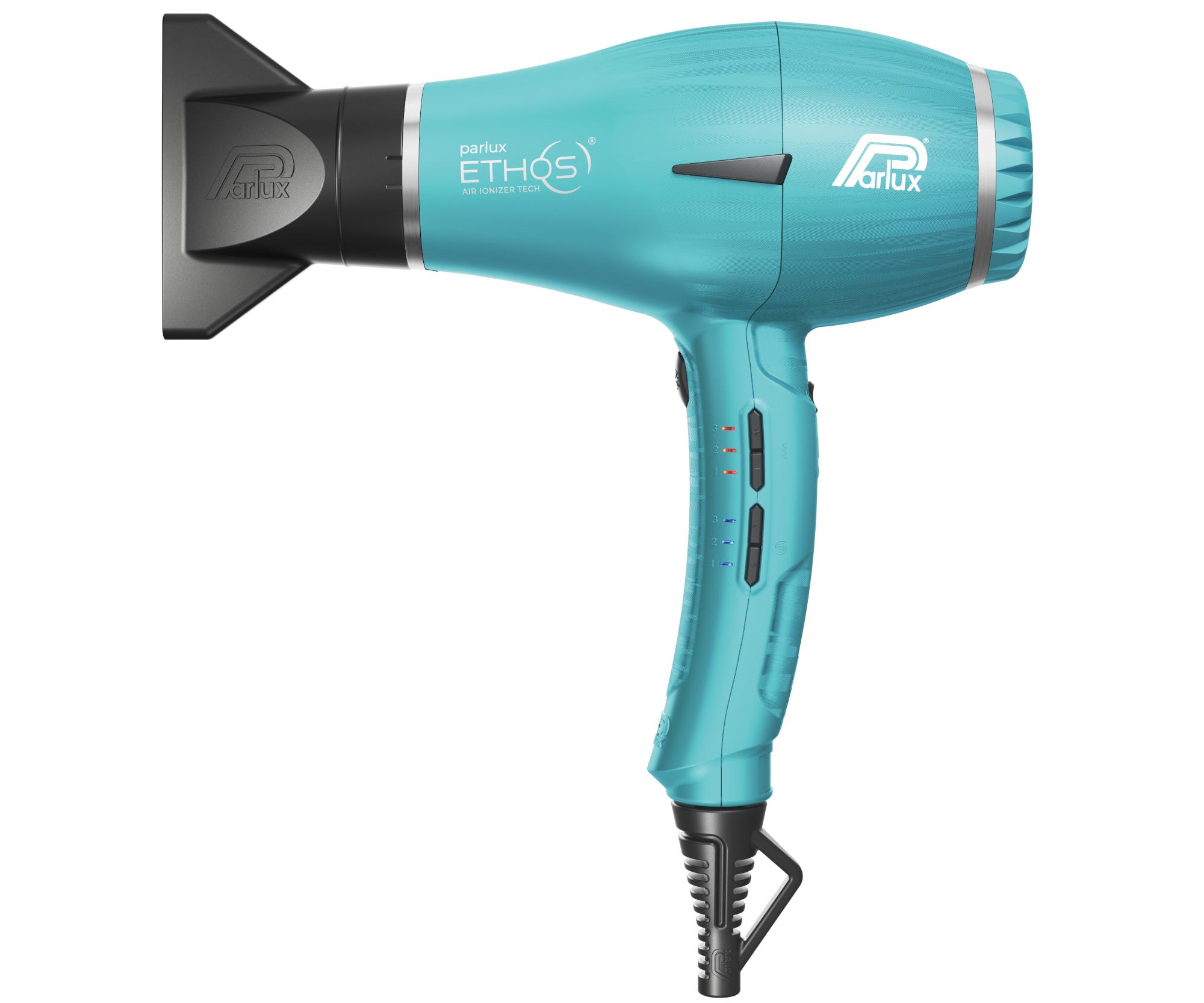 Profesionální fén na vlasy Parlux Ethos - 2300 W, azurový + dárek zdarma